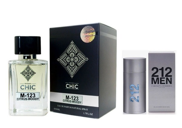CHIC M-123 CAROLINA HERRERA 212 MEN 50 ml
